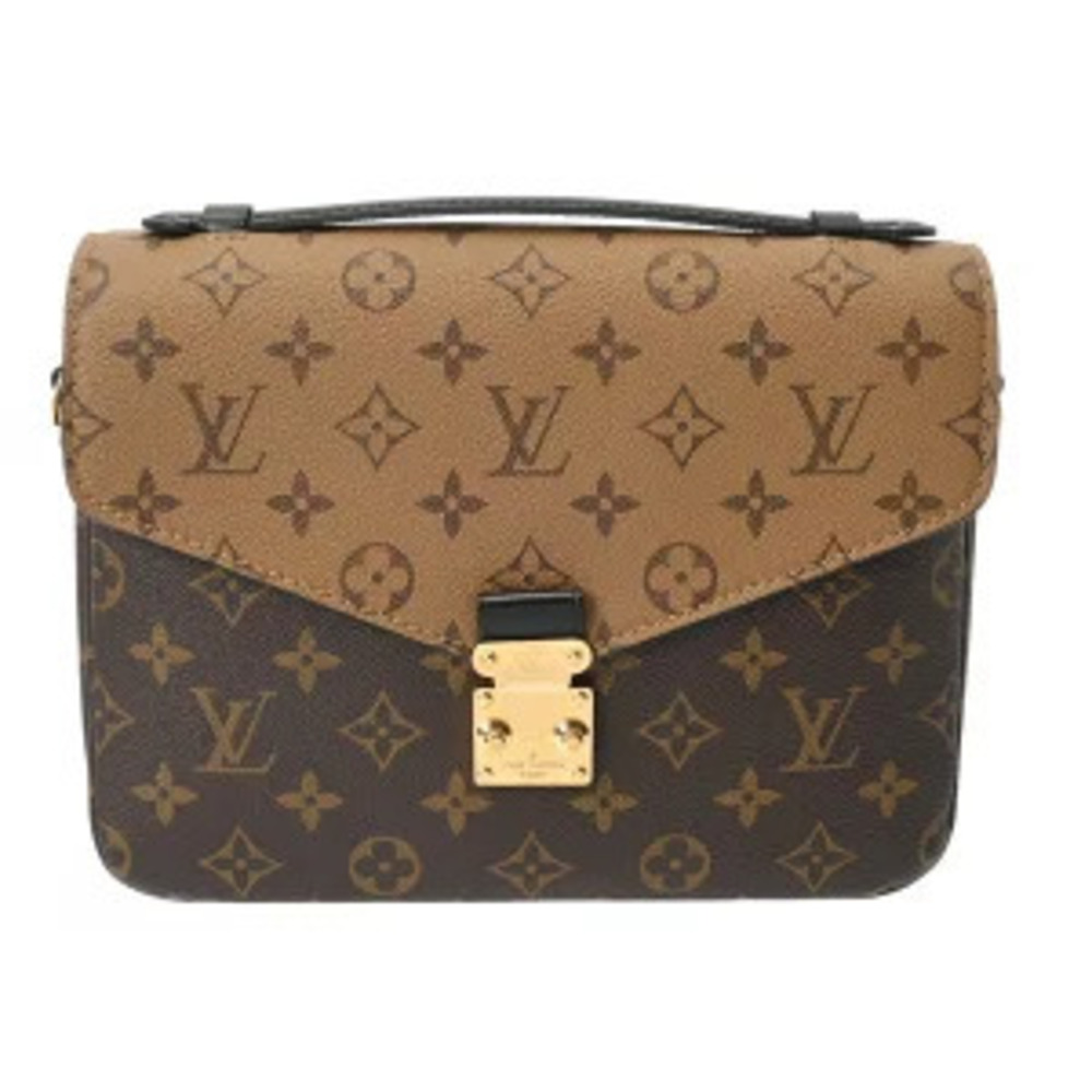 Louis Vuitton Monogram Reverse Pochette Metis Brown Canvas Handbag